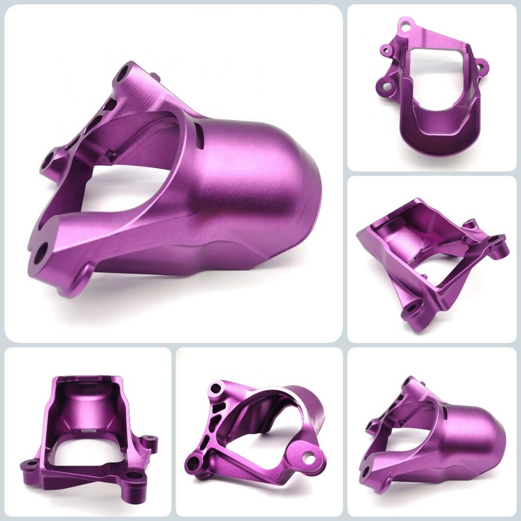 铝合金6063喷砂硫酸阳极氧化紫色